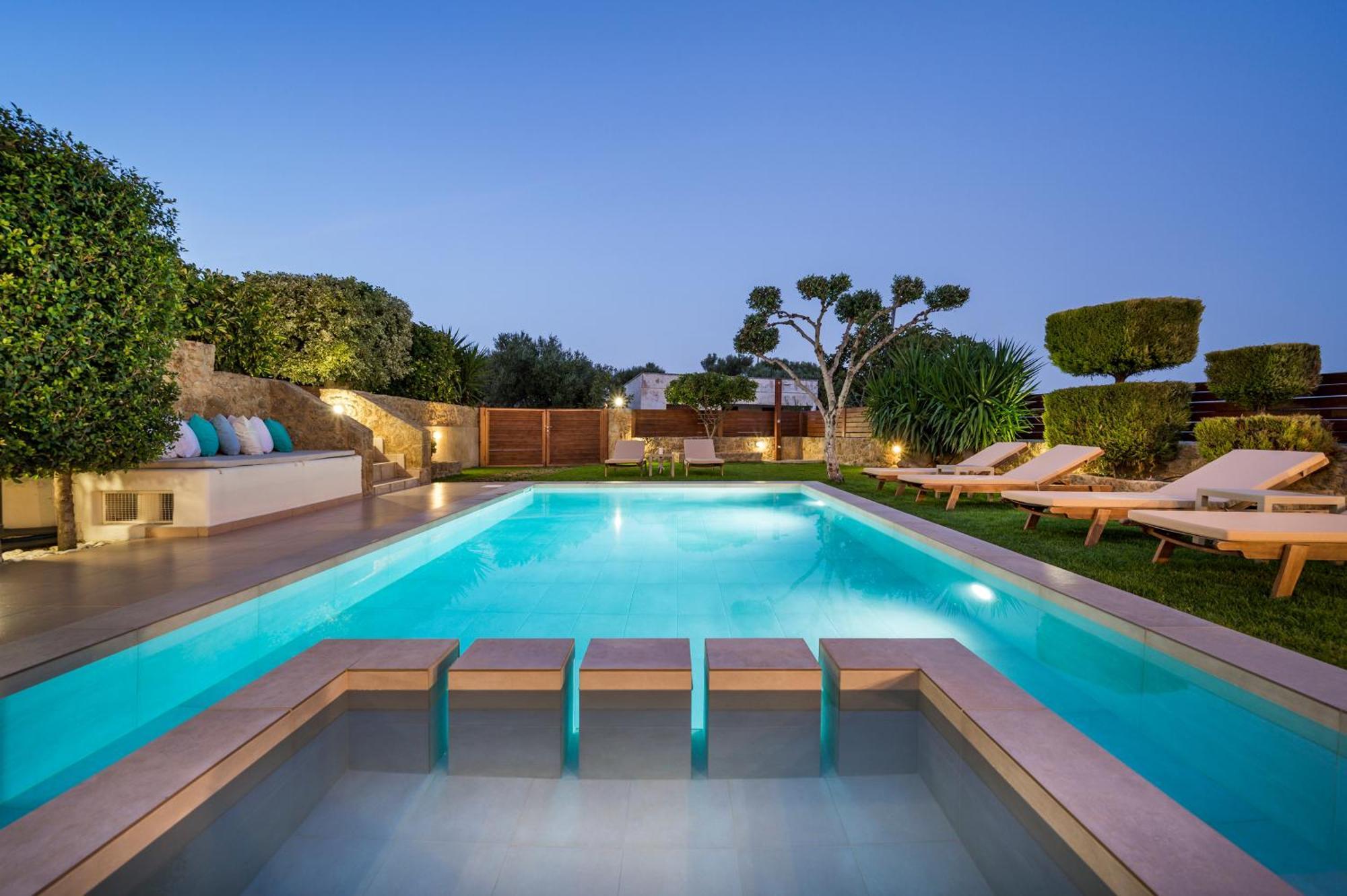 Villa Georgia Heated Pool & Jet-Tub Kolimvarion Bagian luar foto