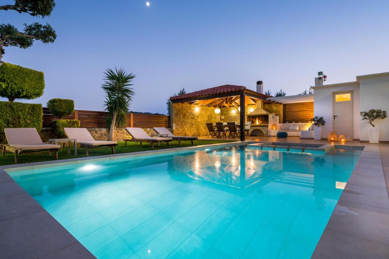 Villa Georgia Heated Pool & Jet-Tub Kolimvarion Bagian luar foto